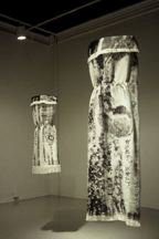 Li Chai, M Body Watch series (2003), Jacquard weaving, installation view