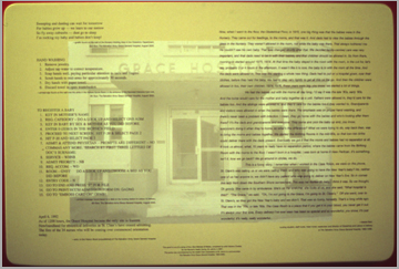 Marlene Creates, Echoes of Grace, photographic image and text, 2002